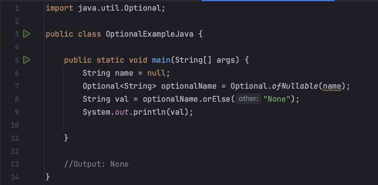 Java Optional Class Example